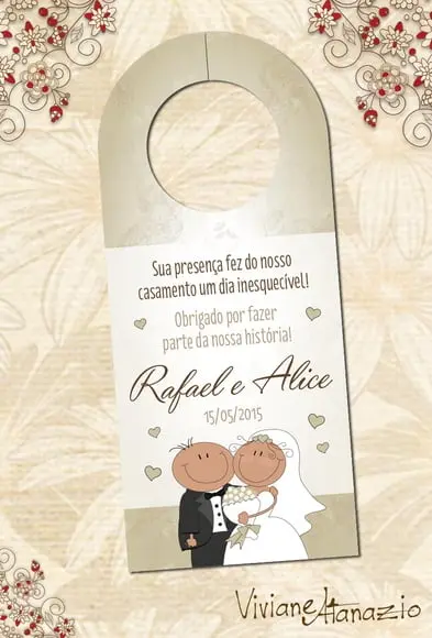 Tag Retrovisor Casamento - 00277