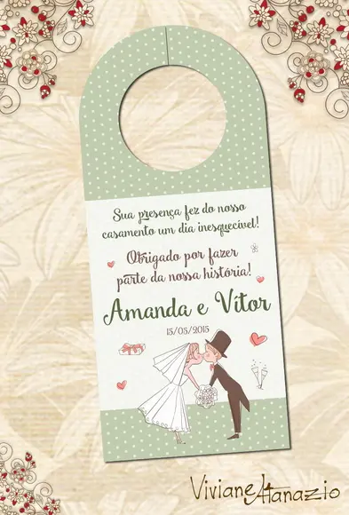 Tag Retrovisor Casamento - 00016