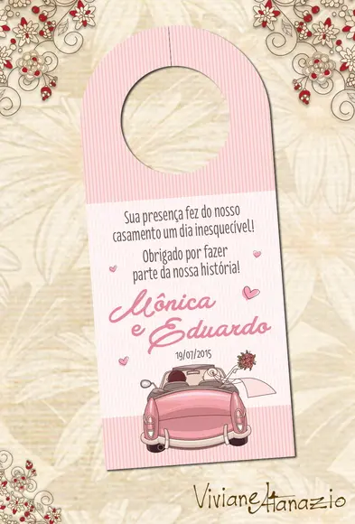 Tag Retrovisor Casamento - 00019