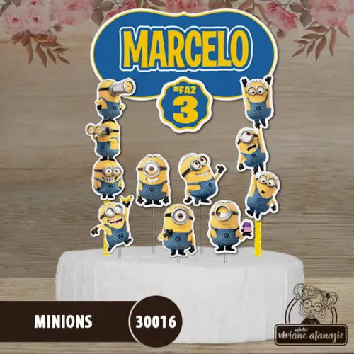 Topo de Bolo Minions - 30016
