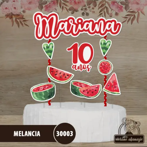 Topo de Bolo Melancia - 30003