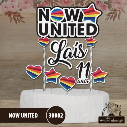 Topo de Bolo Now United - 30002