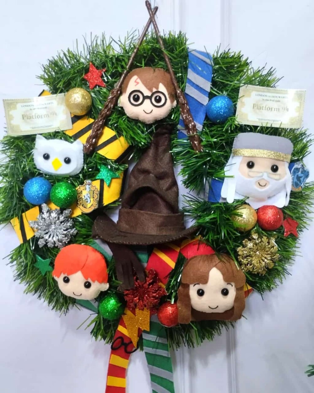Guirlanda de Natal Harry Potter Chapéu Seletor Feltro