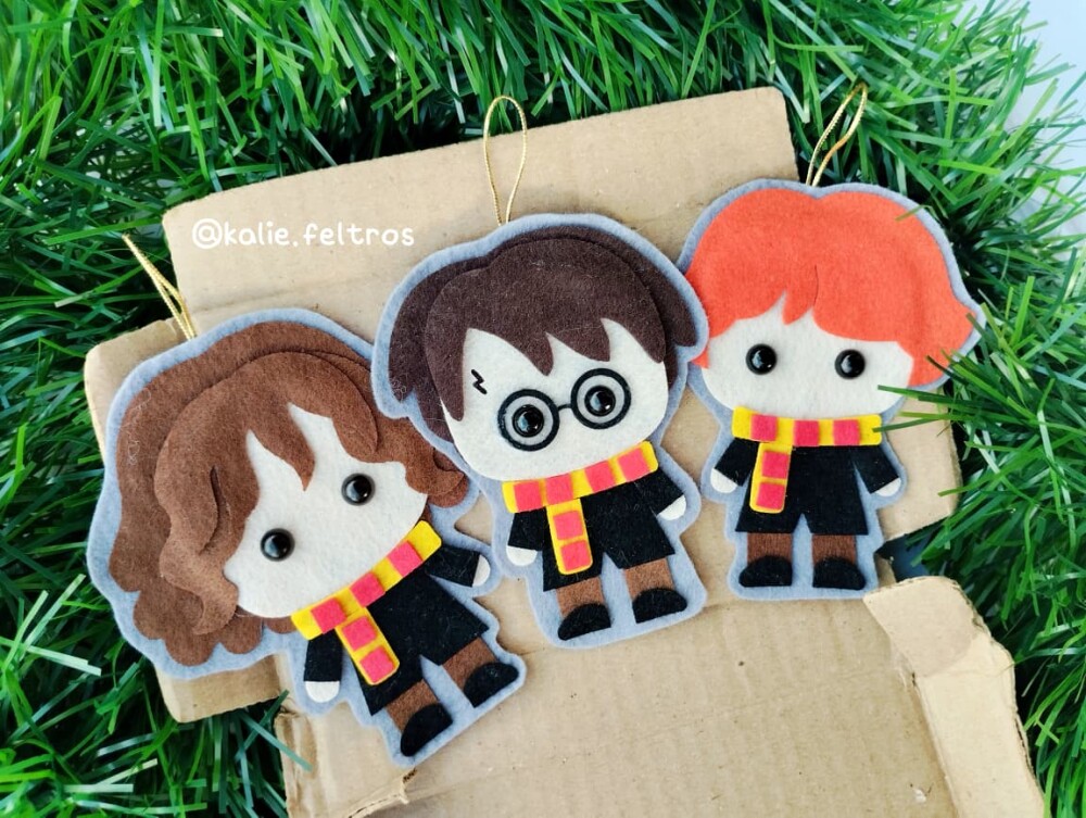 Kit Pingente de Natal Harry Potter Mura Feltro