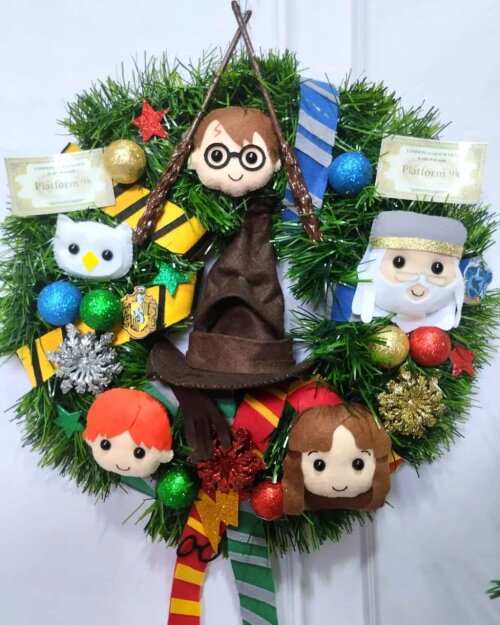 Guirlanda de Natal Harry Potter Chapéu Seletor Feltro