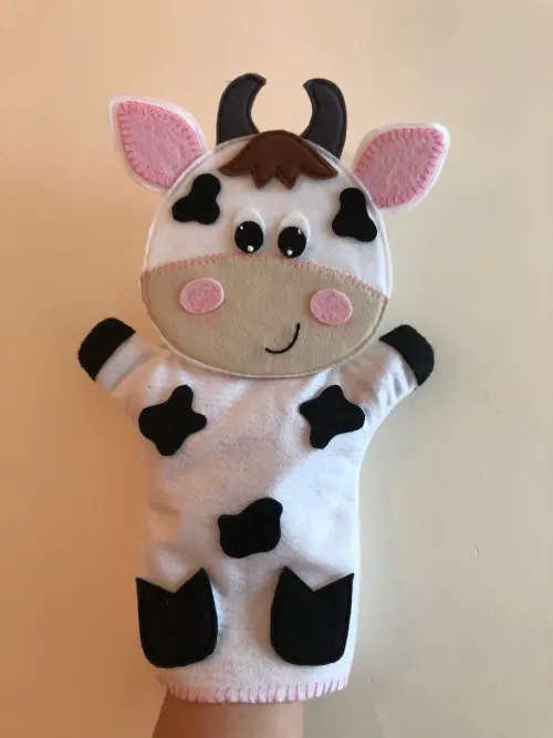 Kit fantoches de animais com 5