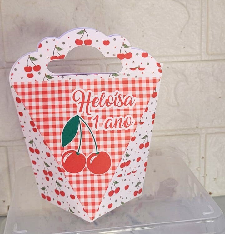 50 Kit Festa Personalizados  Cerejinha | Lembrancinhas  Cereja Ca