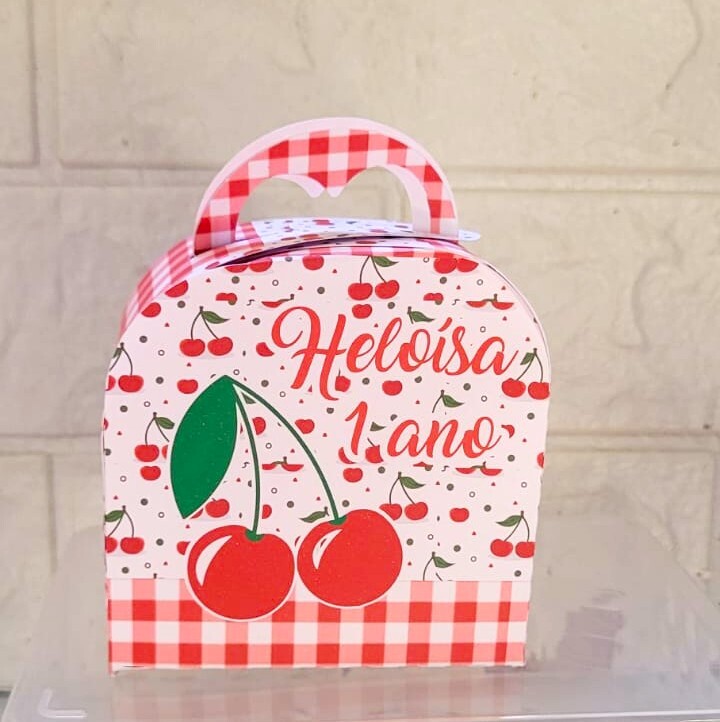 40 Kit Festa Personalizados  Cerejinha | Lembrancinhas  Cereja Ca