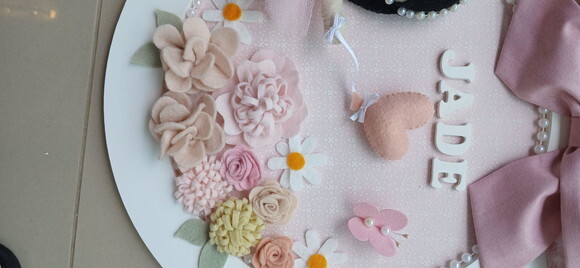 Enfeite Porta Maternidade Boneca Menina