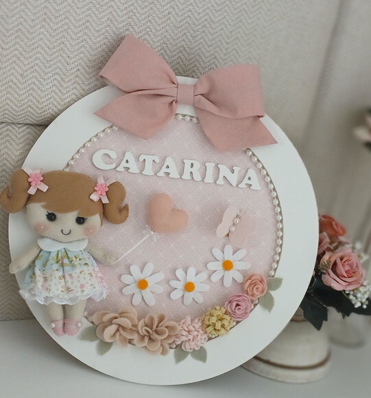 Enfeite Porta Maternidade Boneca Menina