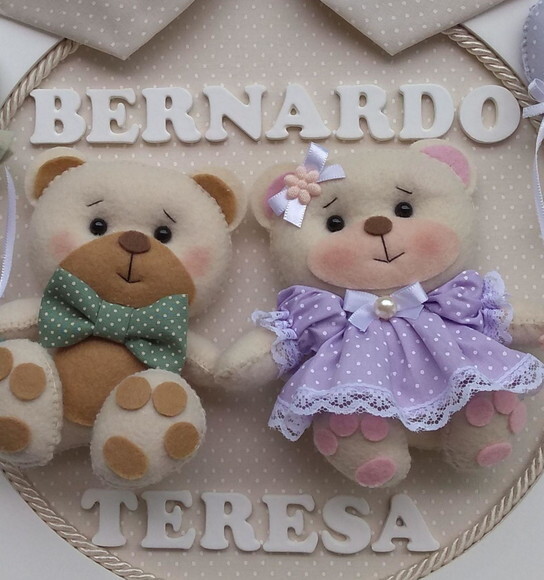 Porta Maternidade Casal Gêmeos