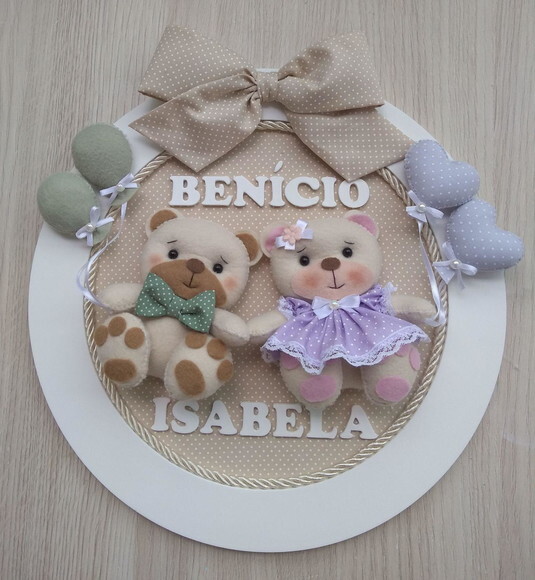 Porta Maternidade Casal Gêmeos