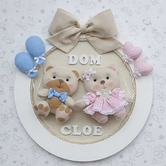 Porta Maternidade Casal Gêmeos