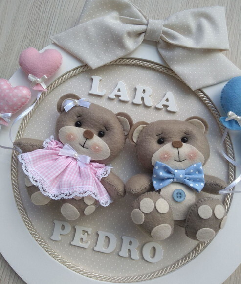 Porta Maternidade Casal Gêmeos