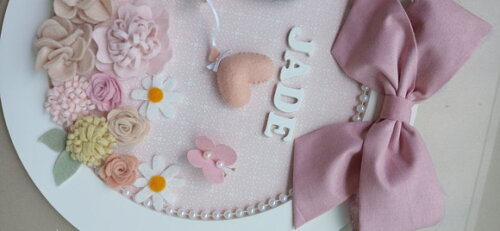 Enfeite Porta Maternidade Boneca Menina
