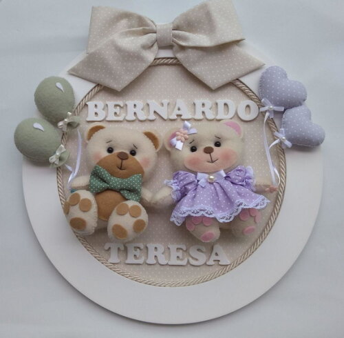 Porta Maternidade Casal Gêmeos