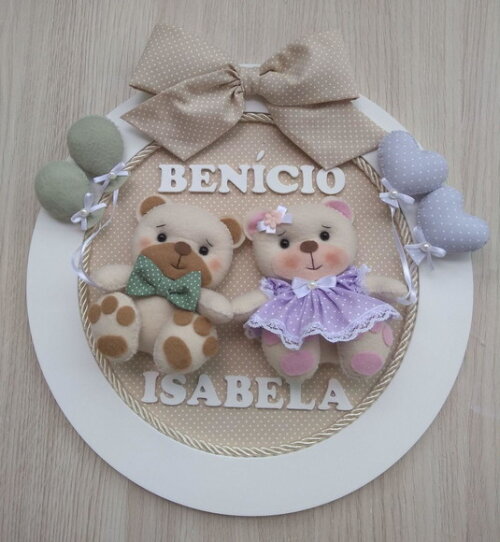 Porta Maternidade Casal Gêmeos