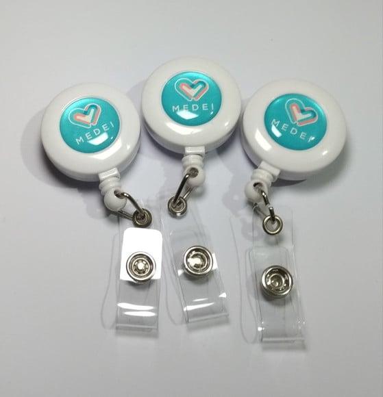 15 Kit Credencial + Cordão e Roller Clips