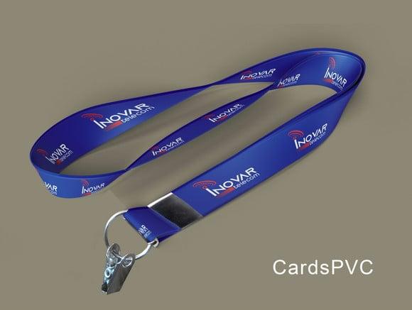 150 cordões personalizados de 20mm com trava de seg
