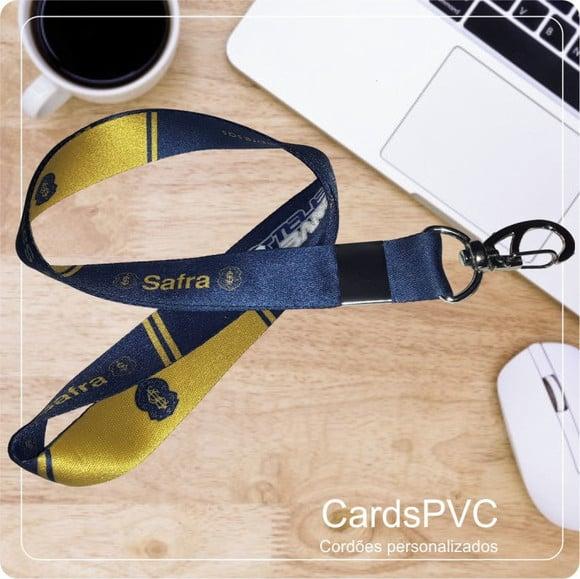 50 Cordões Personalizados 20mm Argola e Jacare