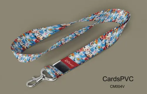 01 cordões Mickey 20mm argola e mosquete