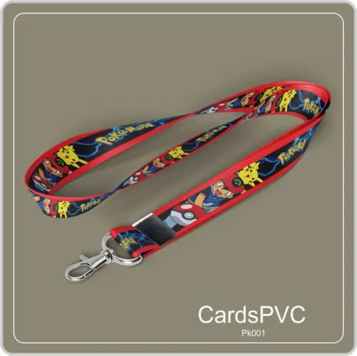 02 cordões tematicos Pokemon 20mm argola e mosquete