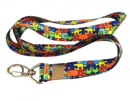 05 cordões Autismo 20mm argola e mosquete