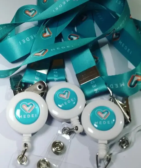 100 Cordões Personalizados de 20mm 100 Roller Clips