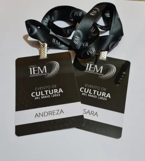 20 Credencial para Eventos c/ Cordão Personaliizado