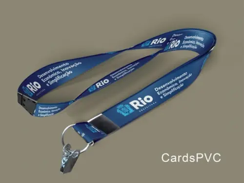 200 Cordões Personalizados de 20mm com Trava de Seg