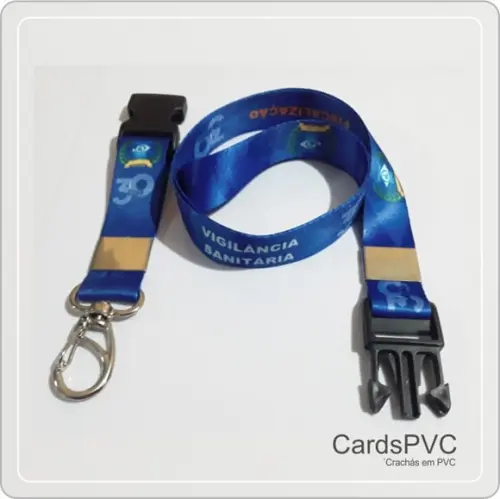 50 Cordões Personal. com a Sua Marca de 20mm com Chaveiro