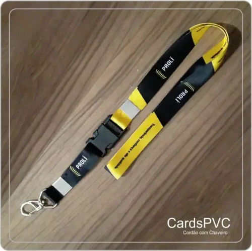 kit 05crachás 08 cordões c/chaveiro e trav seg 20mm