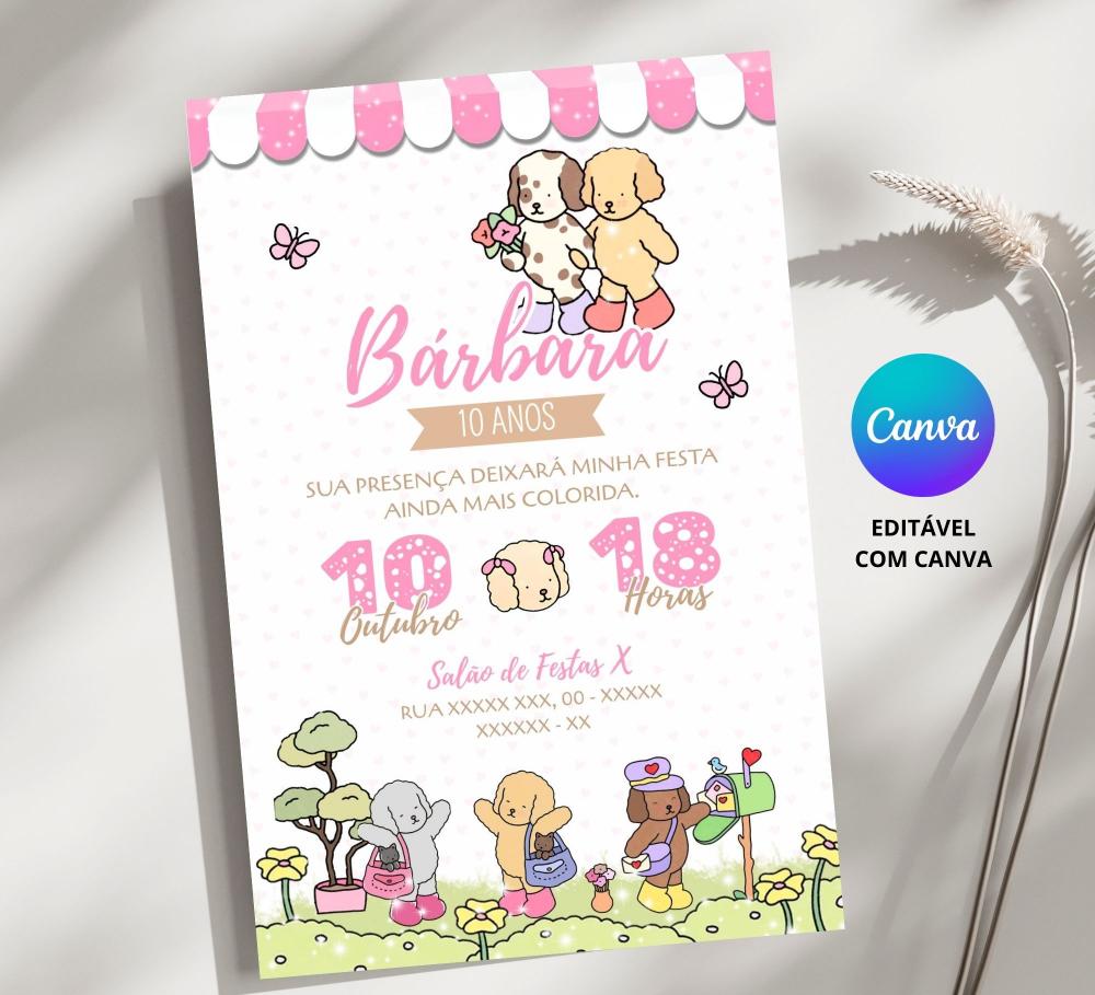 Convite Digital Bobbie Goods - Editável no Canva
