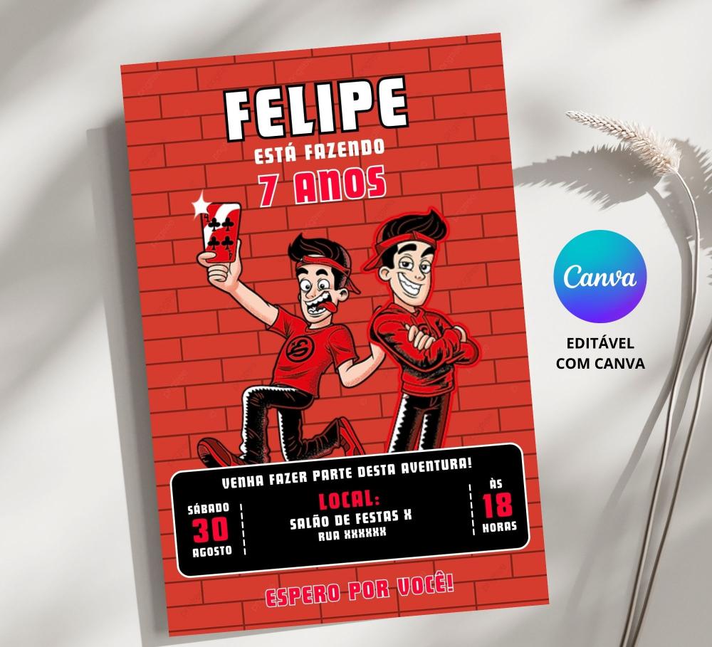 Convite Digital Enaldinho - Editável no Canva