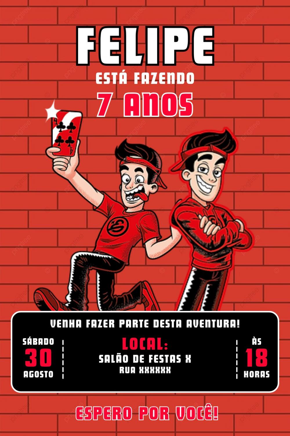 Convite Digital Enaldinho - Editável no Canva