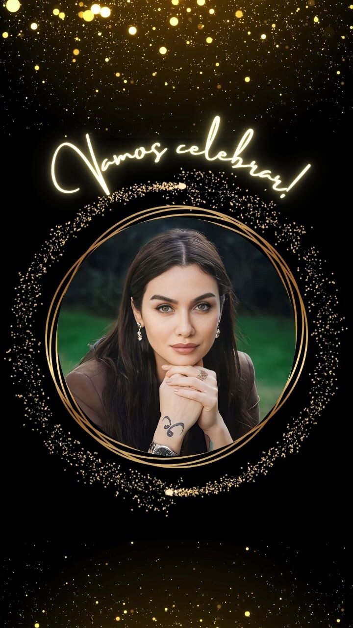 Convite Animado Preto e Dourado - Edite no Canva