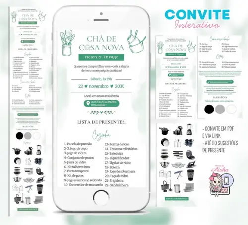 Convite Interativo Chá de Casa Nova