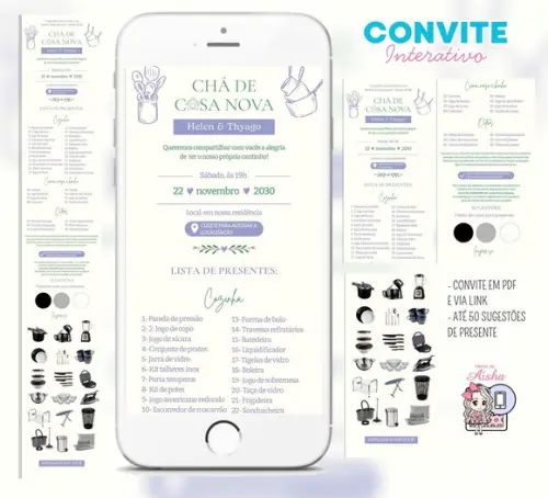 Convite Interativo Chá de Casa Nova
