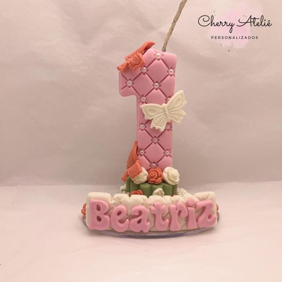 Vela Borboletas - Biscuit (personalizada)