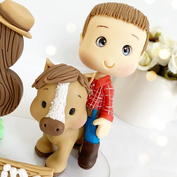 Vela Cavalo com Boneco - Biscuit (personalizada)