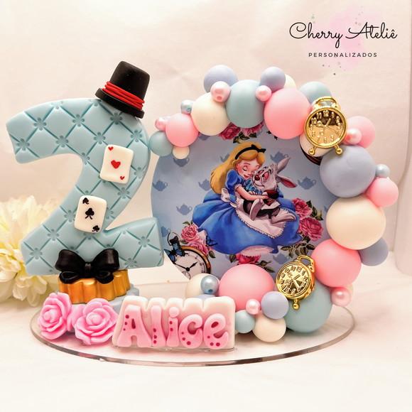 Vela Cenário Alice - Biscuit (personalizada)