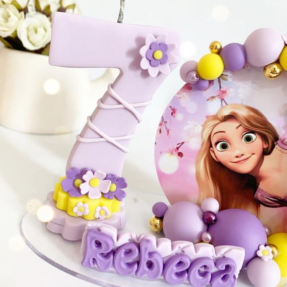 Vela Cenário Enrolados (rapunzel) - Biscuit (personalizada)
