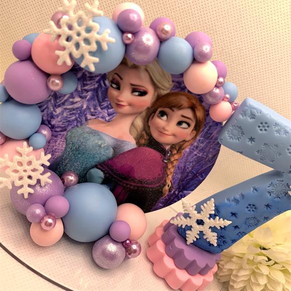 Vela Cenário Frozen - Biscuit (personalizada)