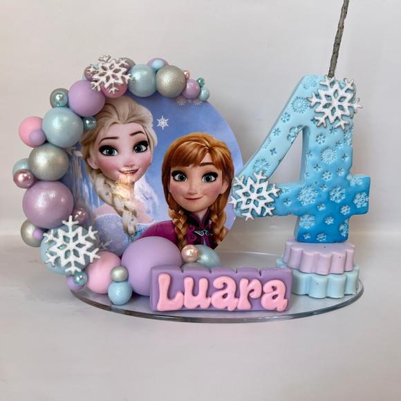 Vela Cenário Frozen - Biscuit (personalizada)