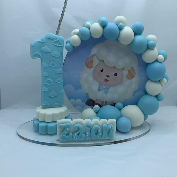 Vela Cenário Ovelhinha - Biscuit (personalizada)