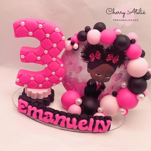 Vela Cenário Poderosa Chefinha - Biscuit (personalizada)