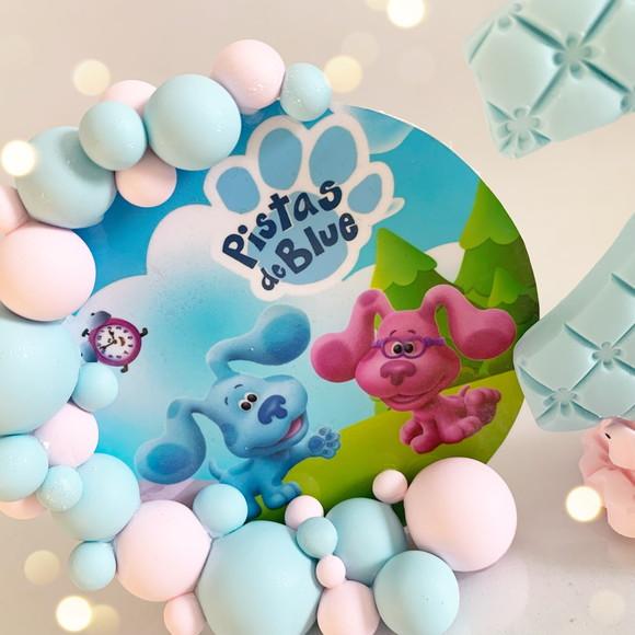 Vela Cenário Pistas de Blue - Biscuit (personalizada)