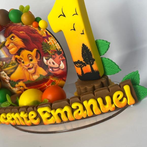 Vela Cenário Rei Leão - Biscuit (personalizada)