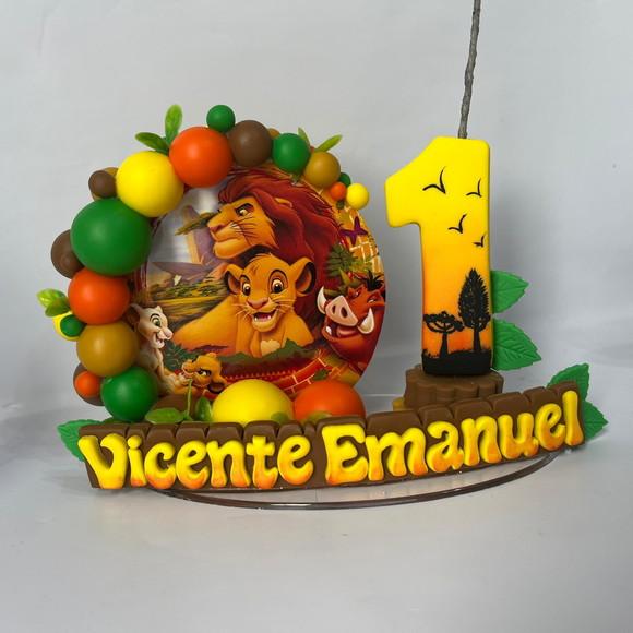 Vela Cenário Rei Leão - Biscuit (personalizada)