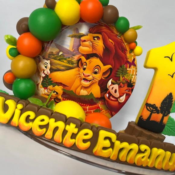 Vela Cenário Rei Leão - Biscuit (personalizada)